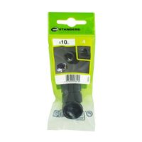 Tapa para tornillo Hexagonal Plástico Negro D10 4 unidades Standers