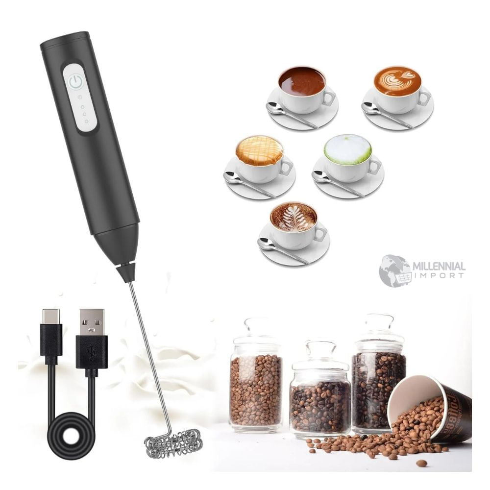 Mini Batidora Eléctrica de Mano Vaporizador de Leche, Capuchino