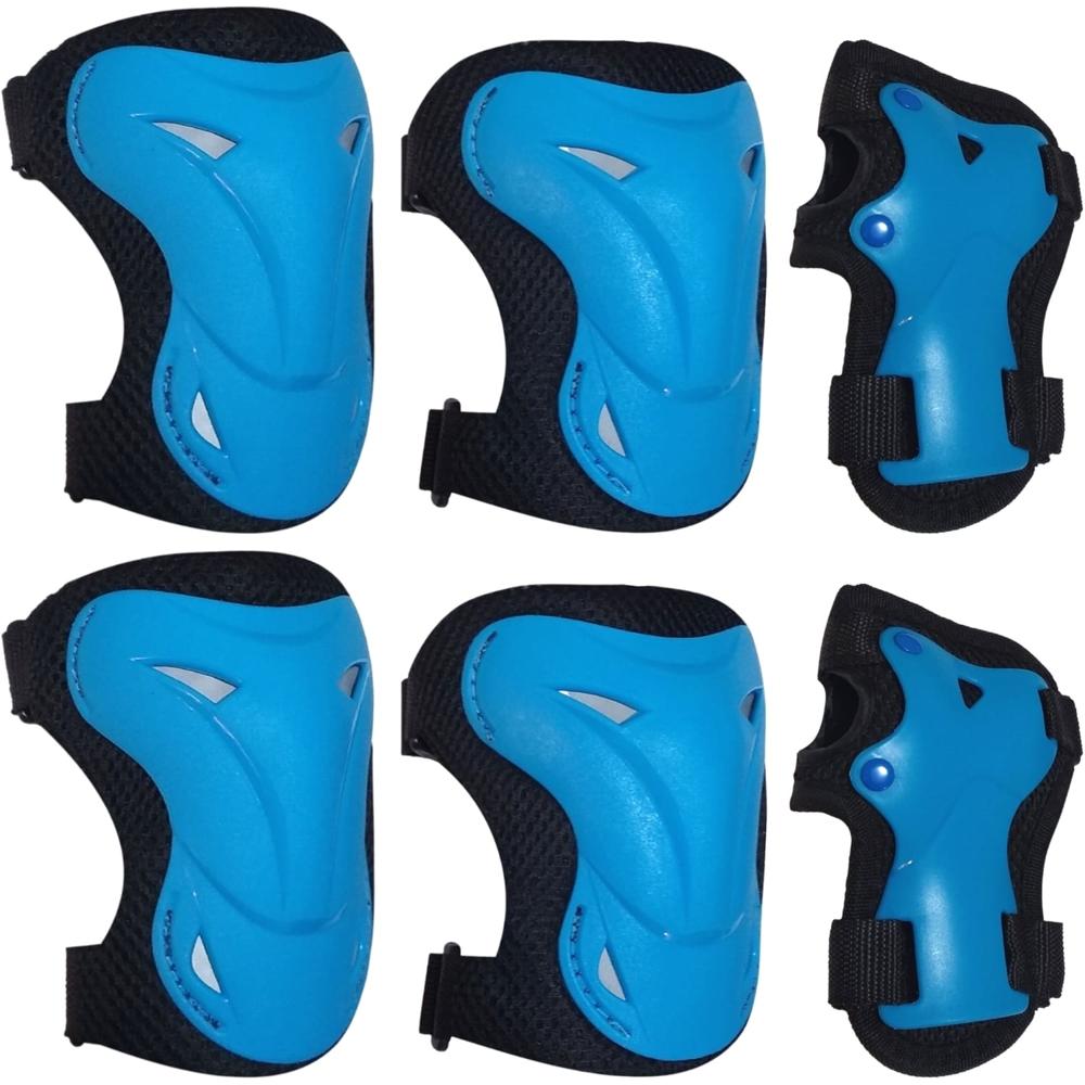 Kit Protección T/L Patines Skate Rodilleras Coderas Manos - BL