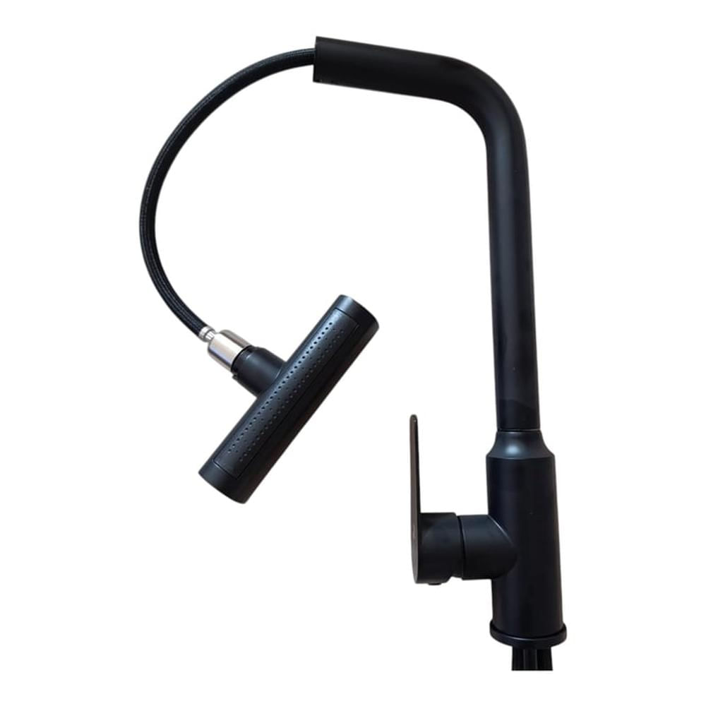 Grifo Mezcladora Cocina 4 Funciones Acero Inoxidable Y Bronce