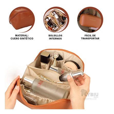 Estuche Compacto de Makep en Marron Y+Banderitas Adhesivas