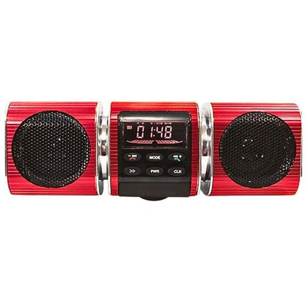 Parlante Bluetooth Metálico para Moto CAFINI MT-1210 Rojo Parlante Bluetooth Metálico para Moto CAFINI MT-1210 Rojo