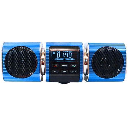 Parlante Bluetooth Metálico para Moto CAFINI MT-1210 Celeste Parlante Bluetooth Metálico para Moto CAFINI MT-1210 Celeste