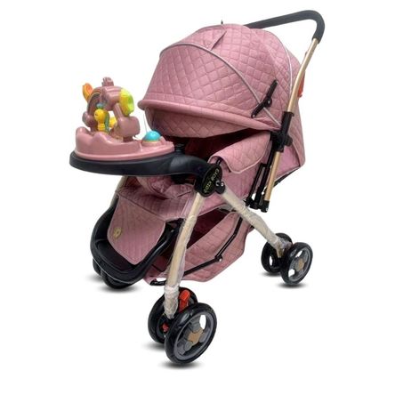 Coche Cuna Musical de Lujo Summer Day Rosa