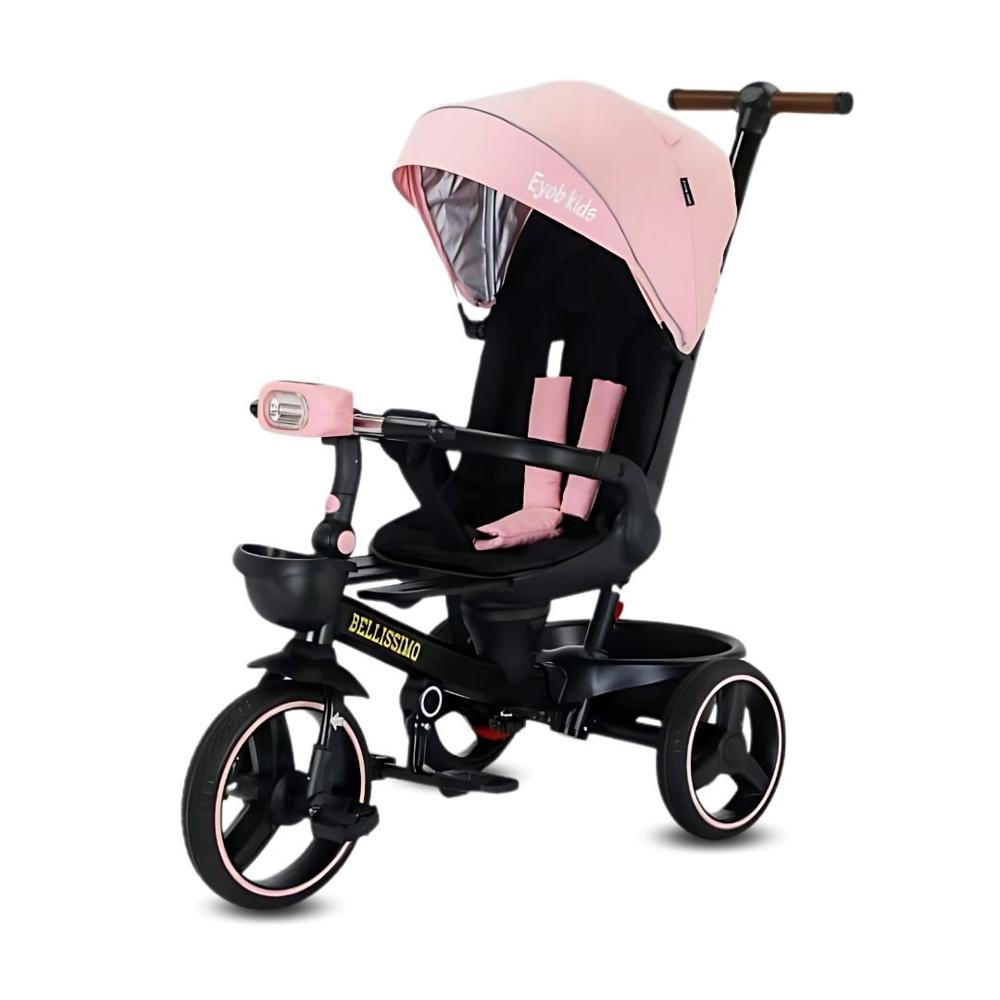Triciclo Guiador Modelo Italiano Eyob Kids BELLISSIMO Rosa