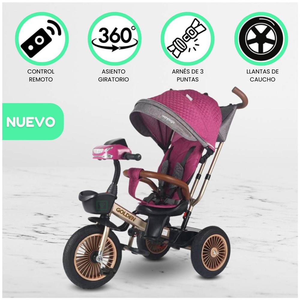Triciclo Guiador Para Niños «GOLDEN II» Purple