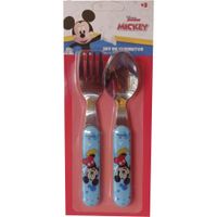 Set de cubiertos infantiles metálicos con Diseño Mickey