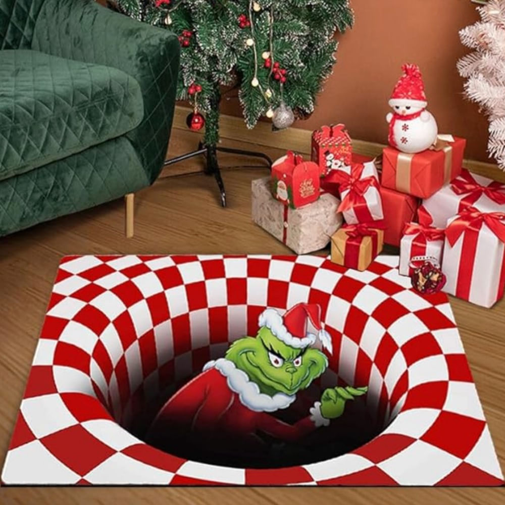 Tapete con ilusión 3d de navidad Tapete con ilusión 3d de navidad