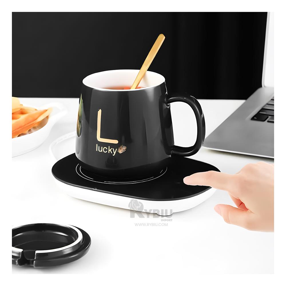 Set Ceramicado en Tono Negro Y+Papel de Regalo