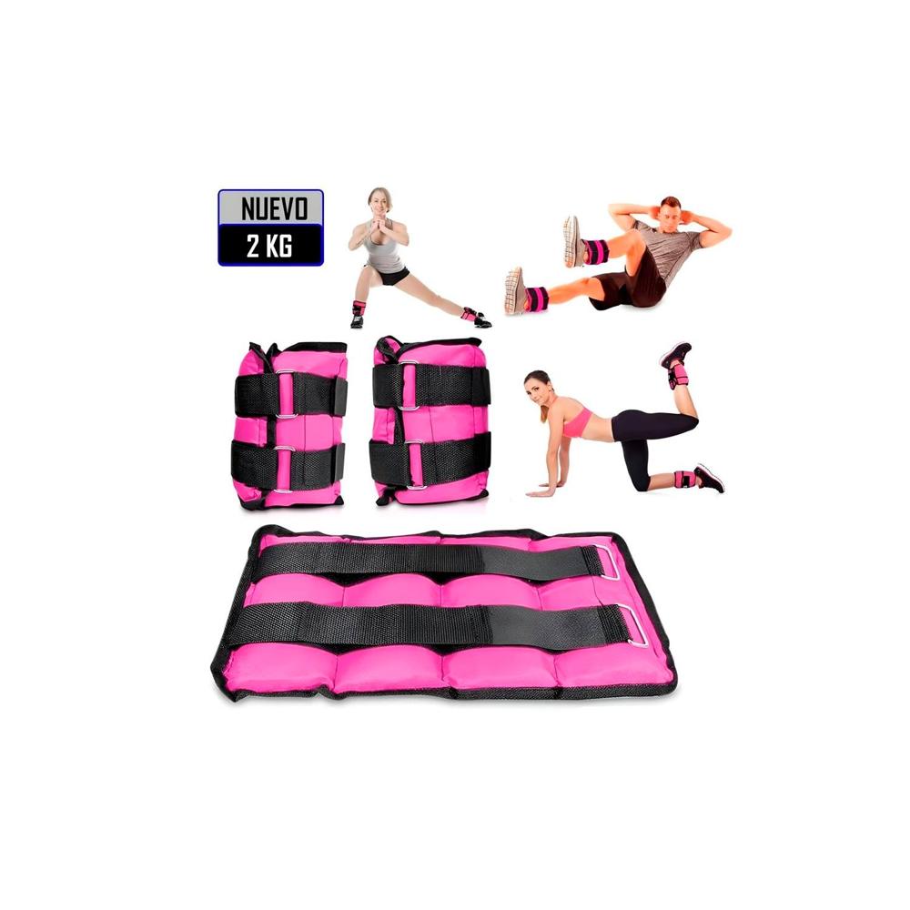 Pesas Muñequeras Tobilleras Peso de 2 kg Pack 2 Unidades