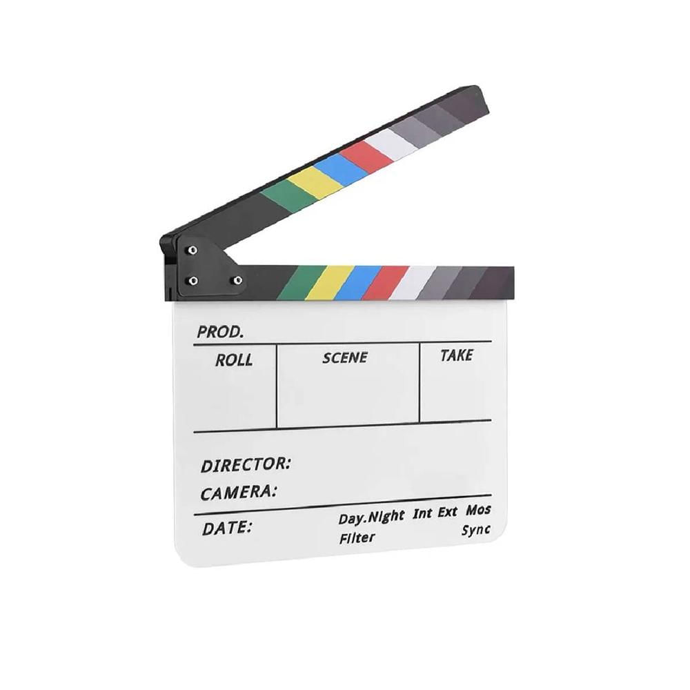 Claqueta Acrílica Profesional Clap para Grabación de Videos - Cine