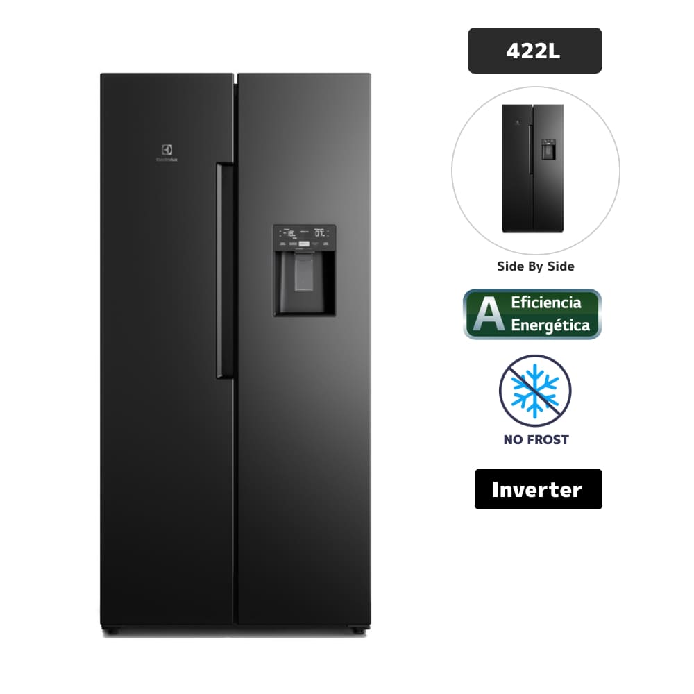Refrigeradora ELECTROLUX 422L No Frost ERS45F2P5EB Negro