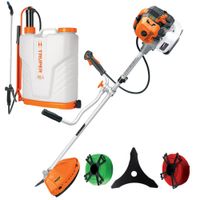 Combo Desbrozadora desmalezadora a gasolina Mochila fumigadora 20L