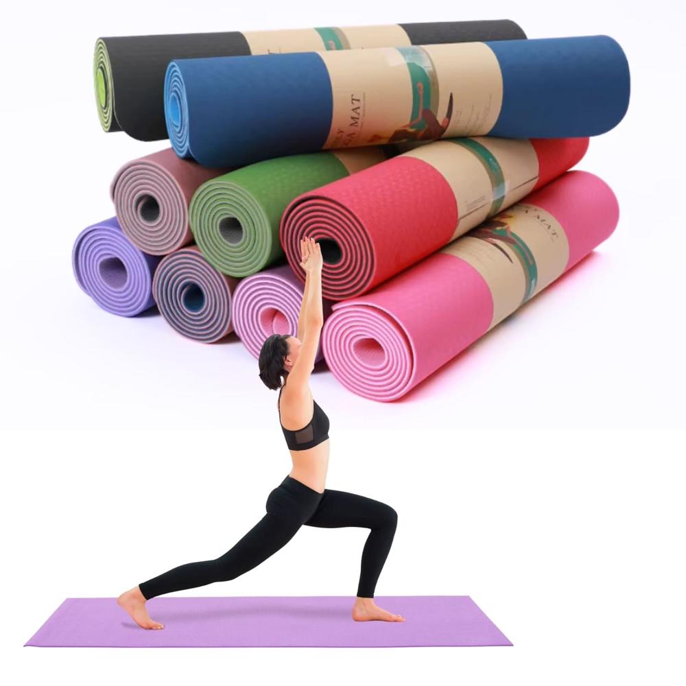 Mat Entrenamiento Piso Yoga Ecológico 6mm Antideslizante