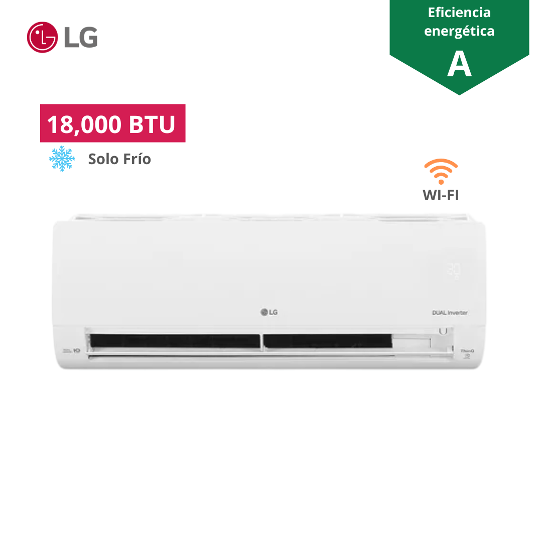 Aire Acondicionado LG 18000 BTU Inverter Frío Solo con WIFI