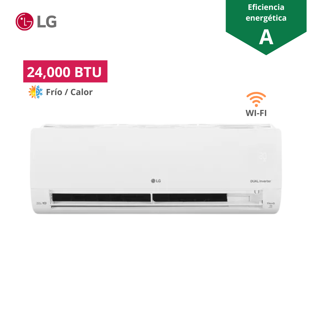 Aire Acondicionado LG 24 000 BTU DualCool Inverter Frío Calor