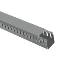 Canaleta ABS Mutlusan Ranurada 25x25mm Gris Modelo Ranurada