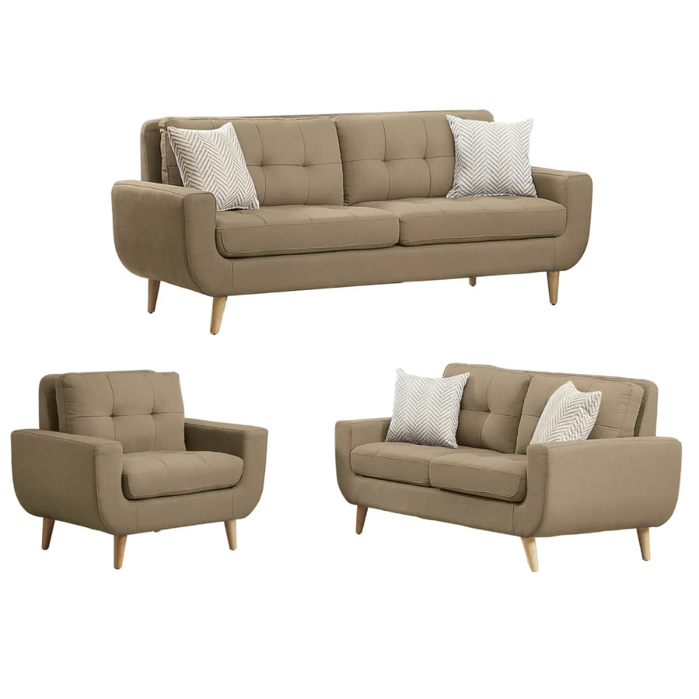 Juego de Sala Berlin 3 2 1 Beige