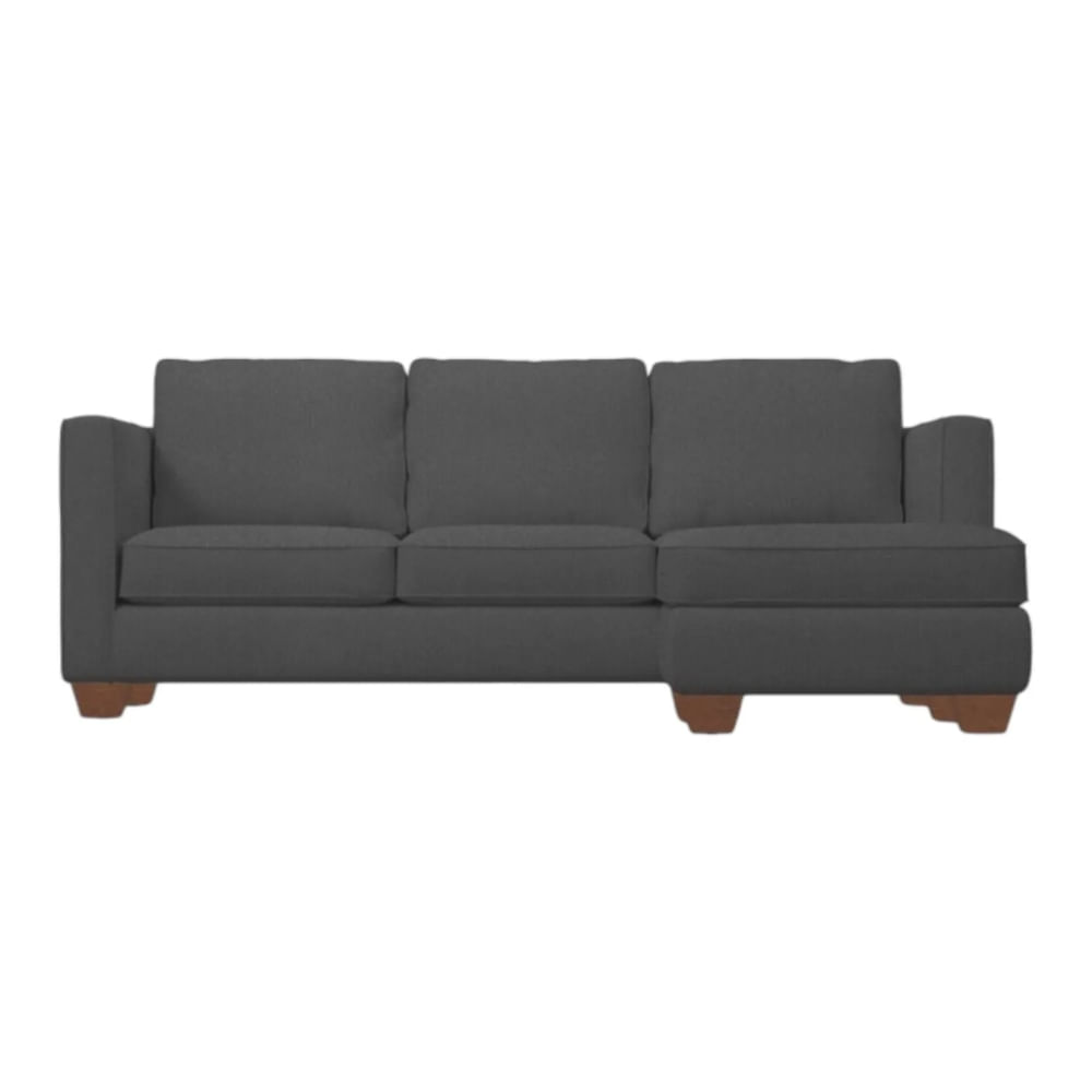 Sofá Seccional Derecho Valencia Gris Oscuro