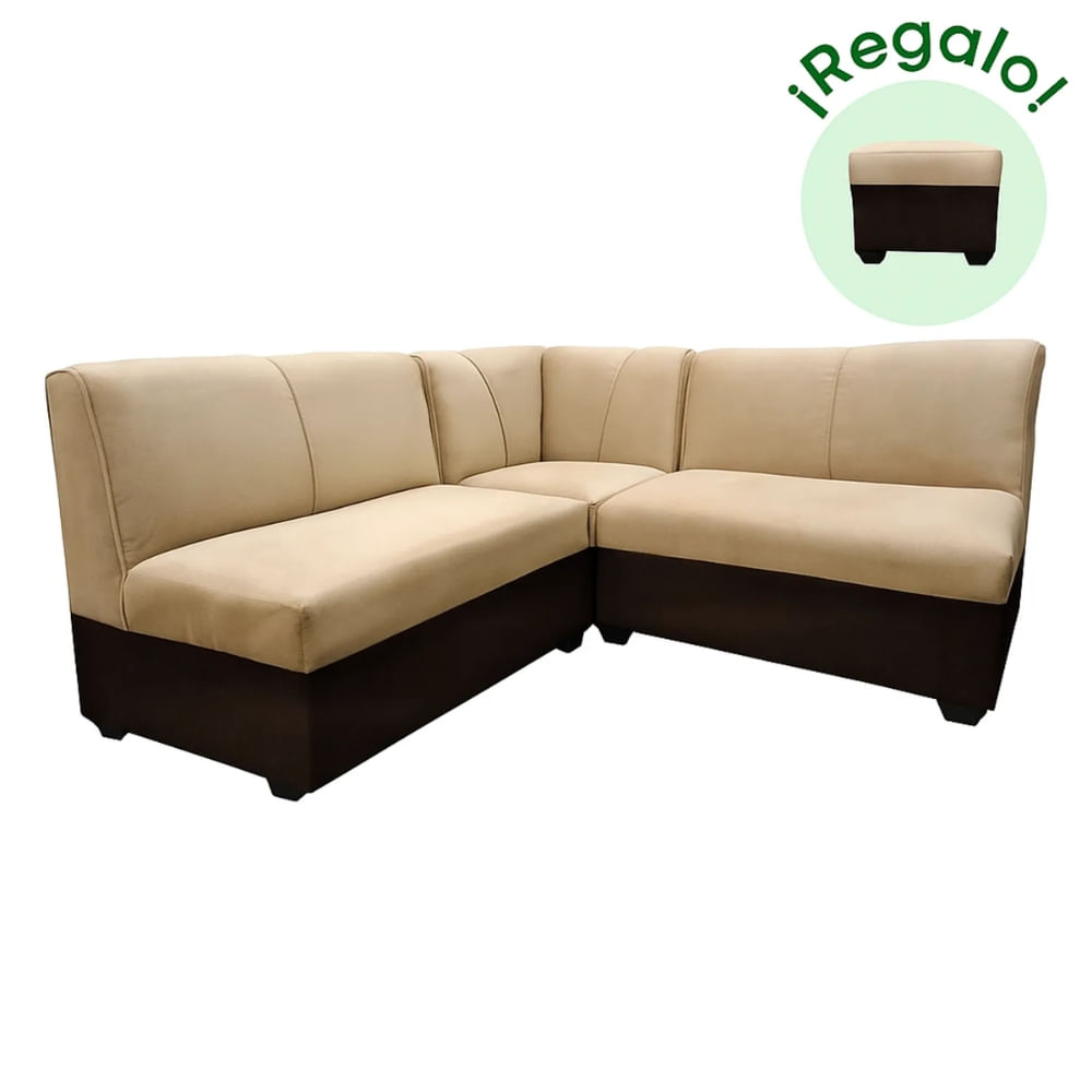 Seccional Provenzal con Banqueta de Regalo Beige