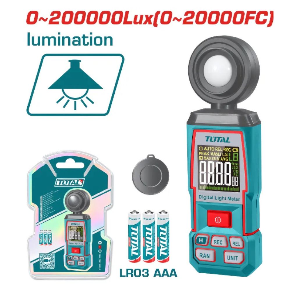 Luxómetro Digital 0-200000LUX Total - TETLU031