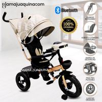 Triciclo Giratorio 3 en 1 «SMART PREMIUM» USB Bluetooth Beige