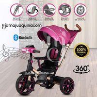 Triciclo Giratorio 5 en 1 «NOVA NEW» USB Bluetooth Fucsia