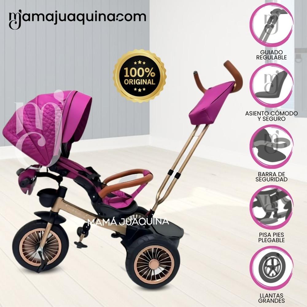 Triciclo Guiador «LUCIAN II» con Bluetooth Beige