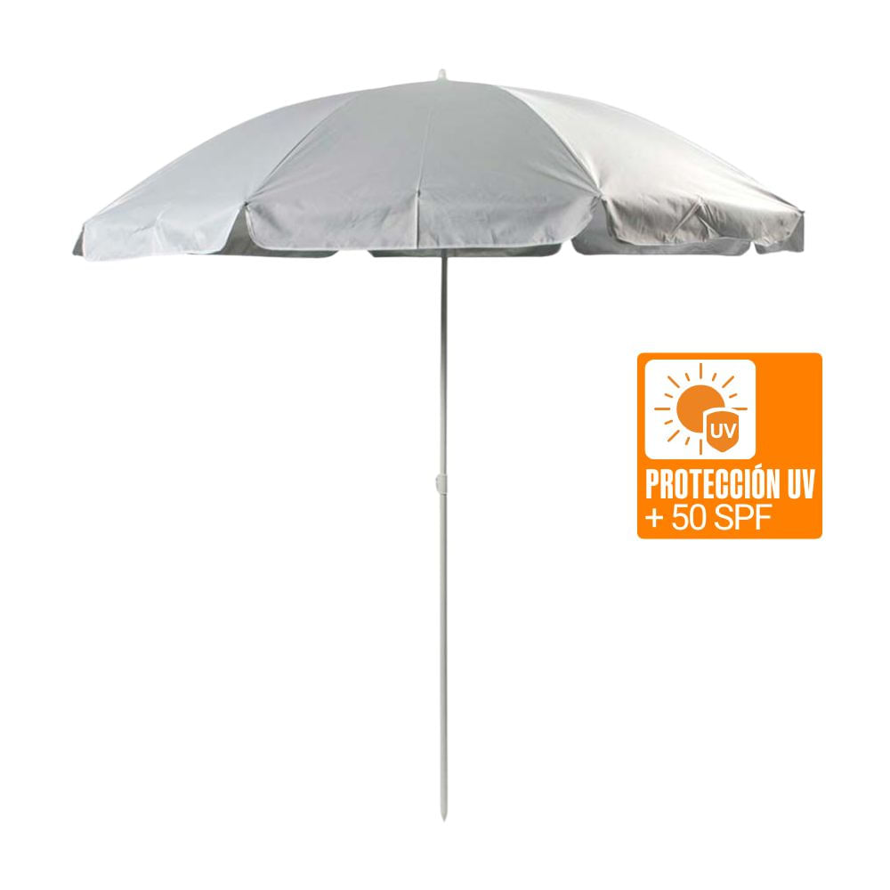 Sombrilla de Playa Orange 200 cm Protección UV FP50+ Blanco