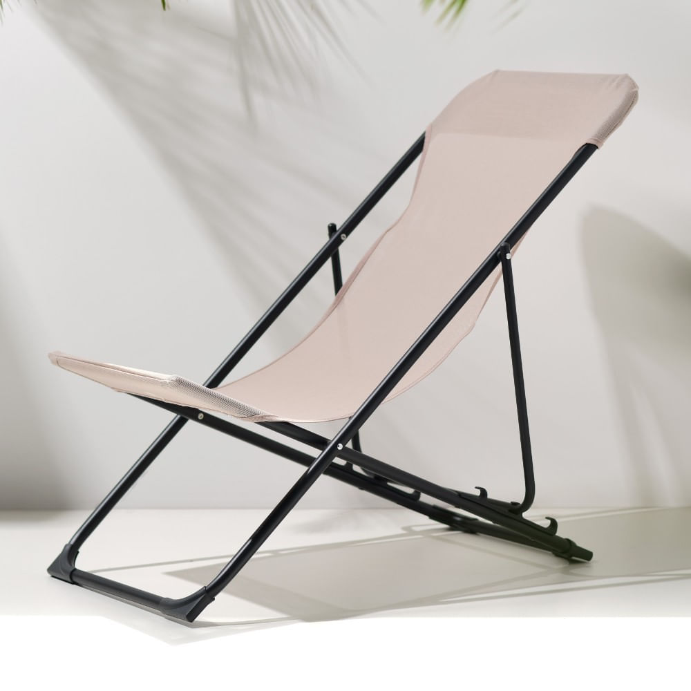 Silla de Exterior Poliéster Relax 3 Posiciones Orange Arena