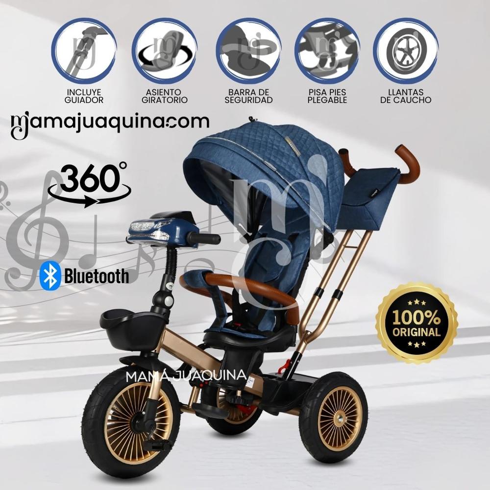 Triciclo Guiador 3 En 1 «GOLDEN II NEW COLLECTION» USB Blue