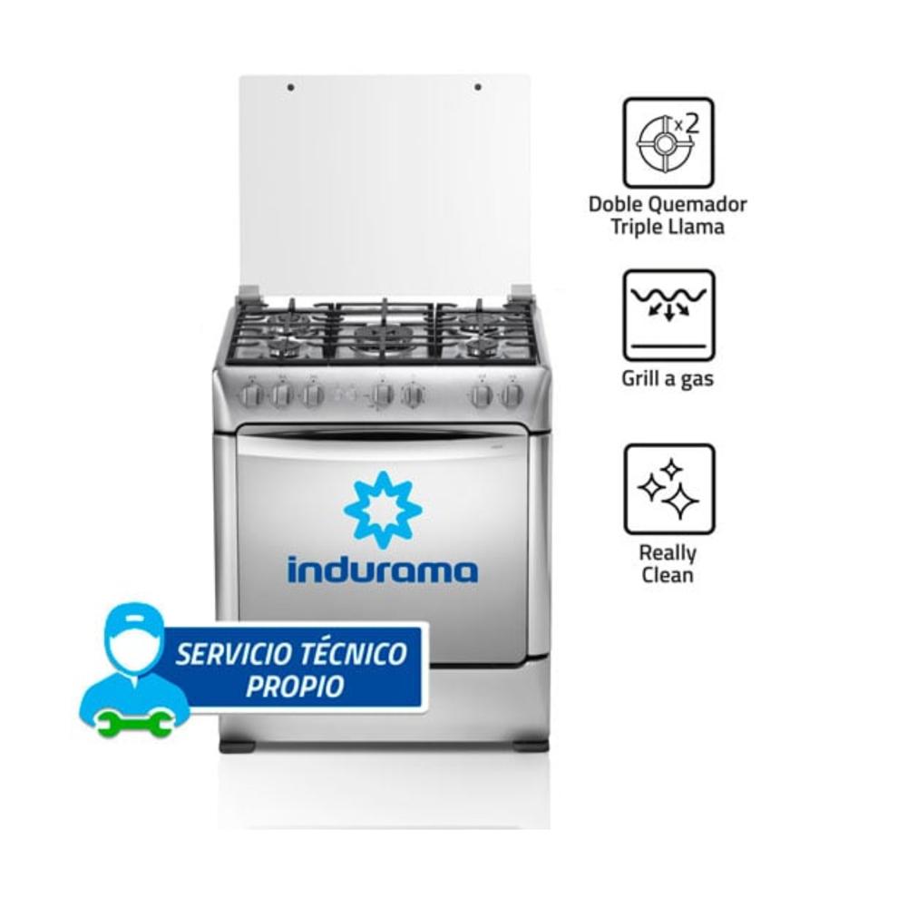 COCINA INDURAMA FIRENZE ZAFIRO  DE 5 HORNILLAS