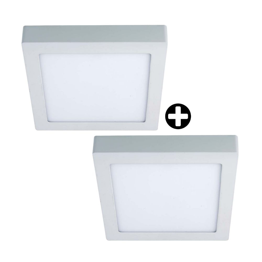 COMBO Orange: 2 Downlights Adosable Cuadrado 24W Luz Fría