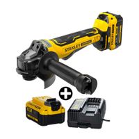 COMBO Stanley: Amoladora Angular 4-1/2"" 20V BRUSHLESS FATMAX SBG700 + Batería 20V 4ah + Cargador