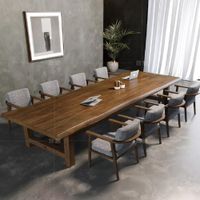 DM MESA CONFERENCIA PRIMU 300 CM + SILLONES - GRIS