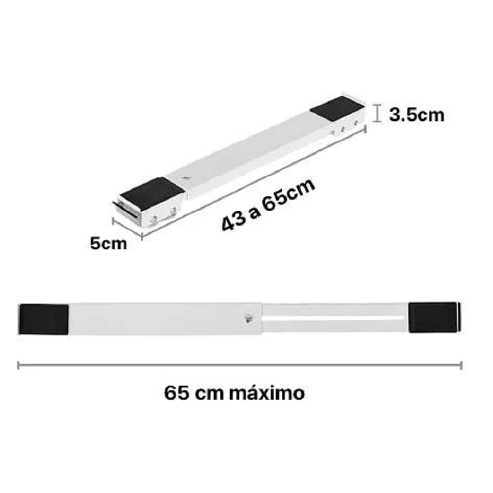 BASE A RUEDAS DOS PIEZAS PARA LAVADORA REFRI BLANCO
