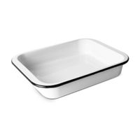 Fuente de Acero Esmaltado Criollo Record Blanco de 29x19.5cm
