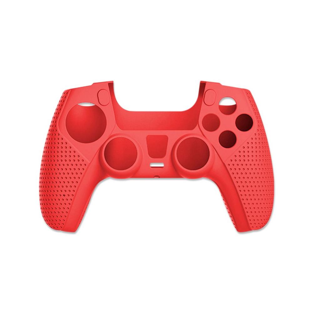 Protector De Silicona Para Mando PS5 Dualsense AKSW-181 Blanco-Rojo