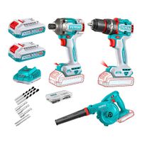 Combo Taladro 76nm + Atornillador de Impacto 285nm + Sopladora 20V Total TOSLI250182