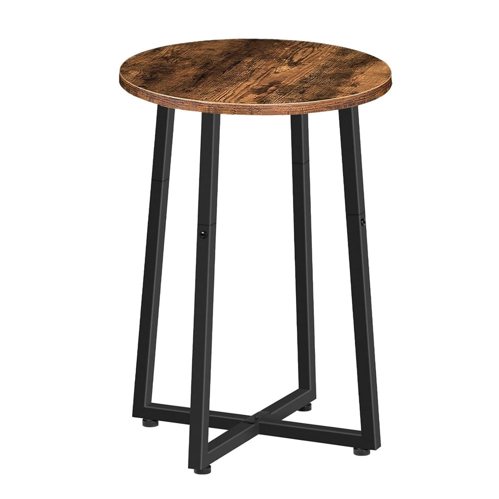 Mesa Auxiliar Industrial Redonda Nogal