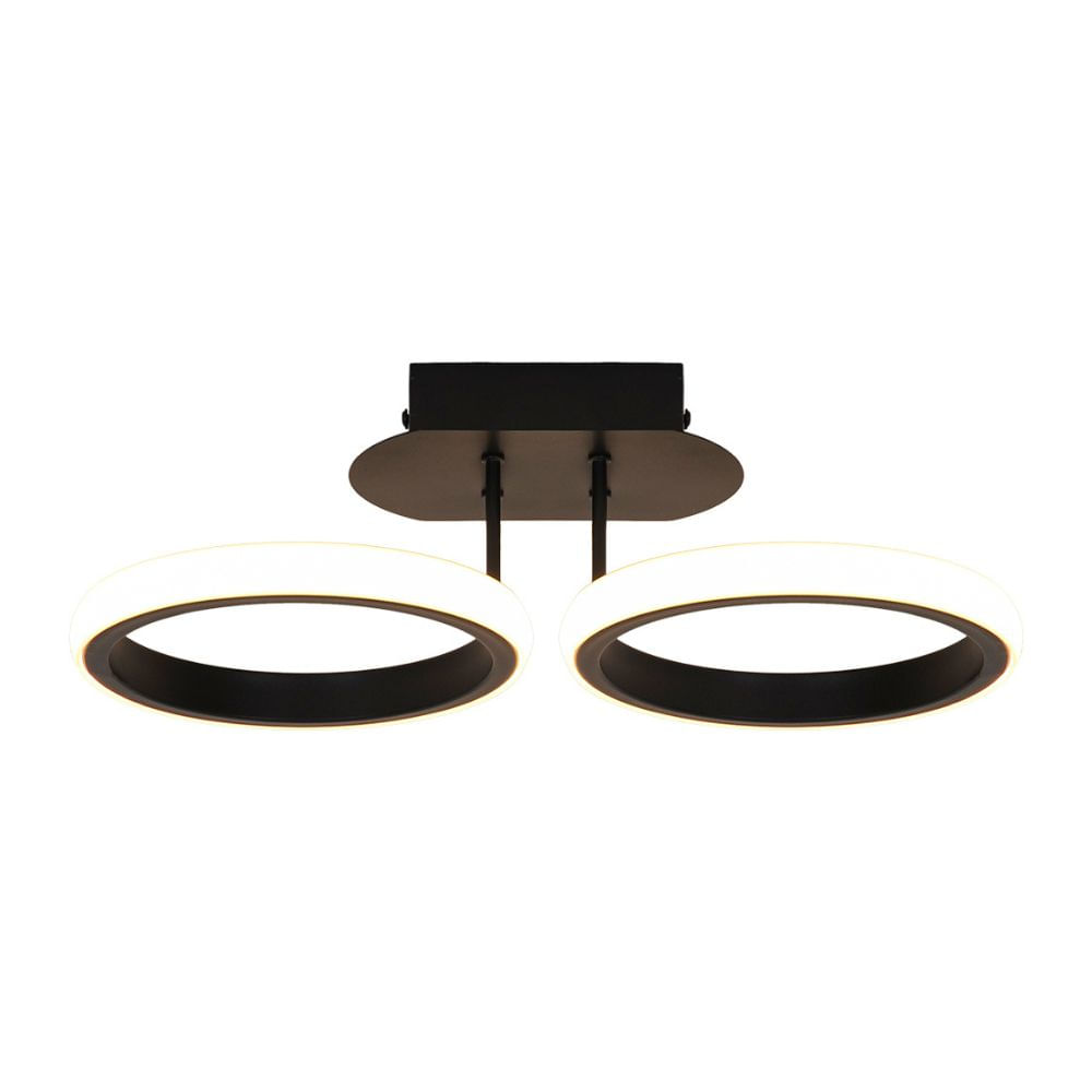 Lámpara Colgante LED Orange Mini Doha 15W en Color Negro con Luz Cálida