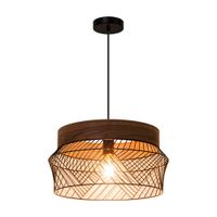 Lámpara Colgante Trendy Orange Kanel E27 en Negro de Metal 125 cm