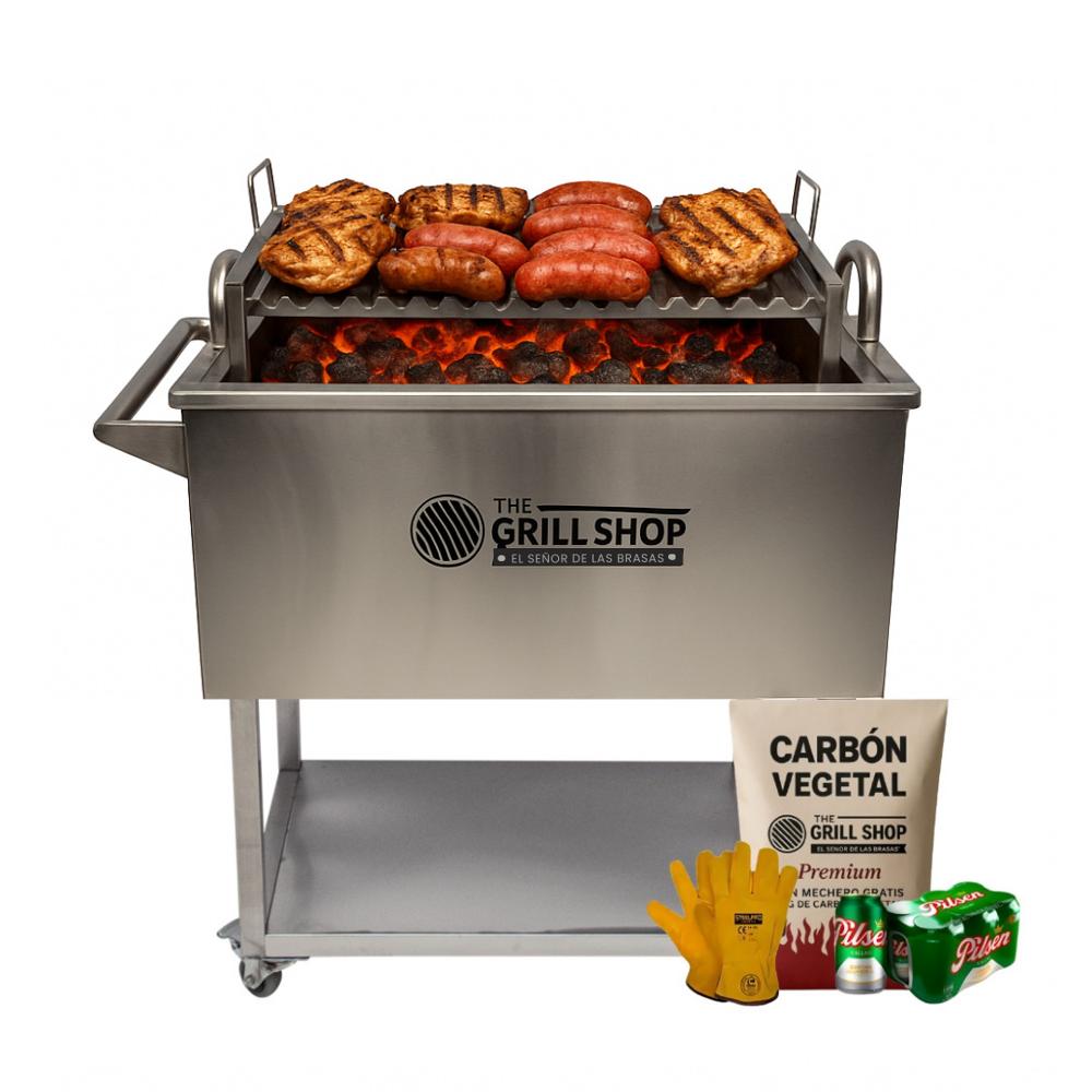 Caja china mediana full acero inoxidable Guantes Carbon Cerveza