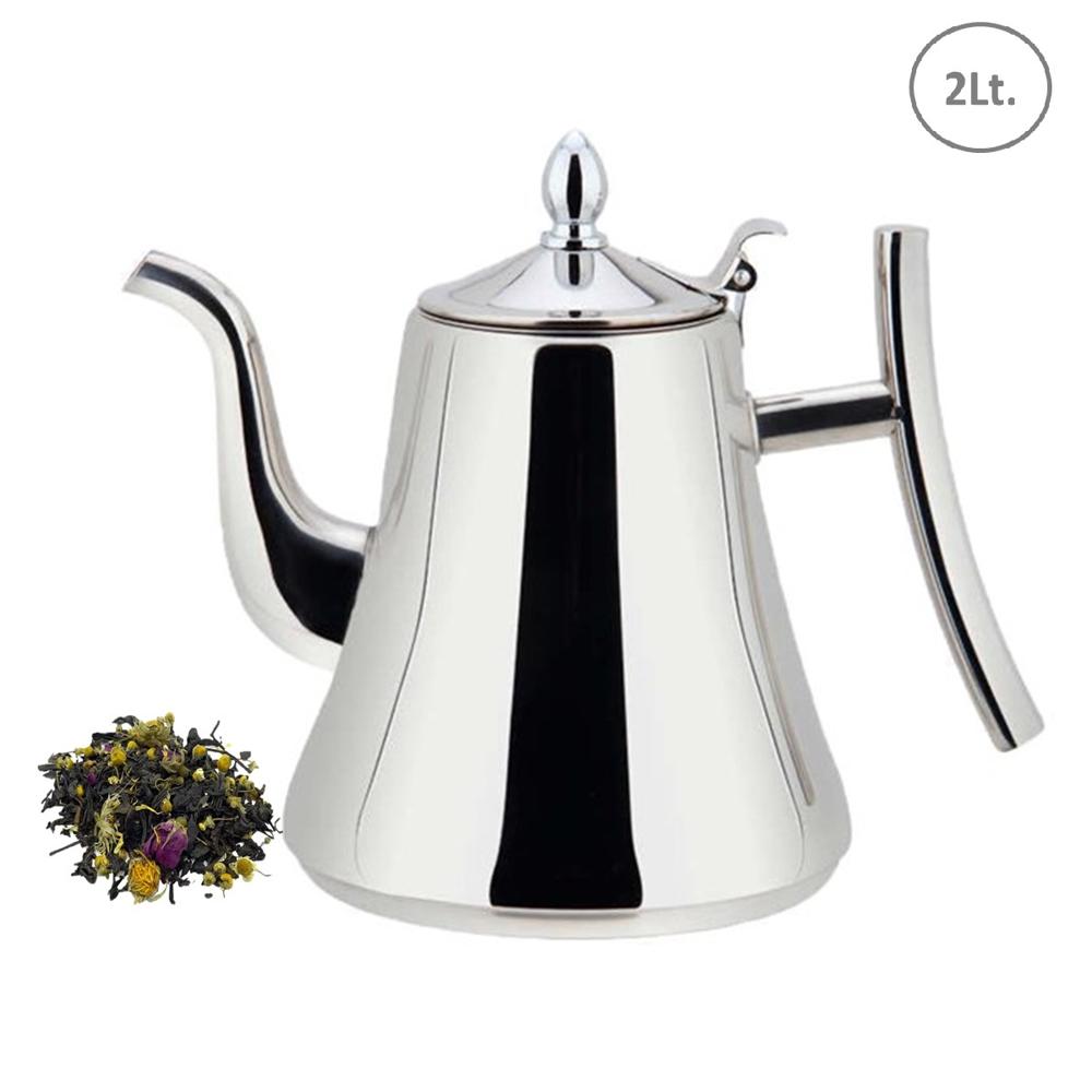 Tetera Jarra Infusor de Acero Inoxidable 2Lt