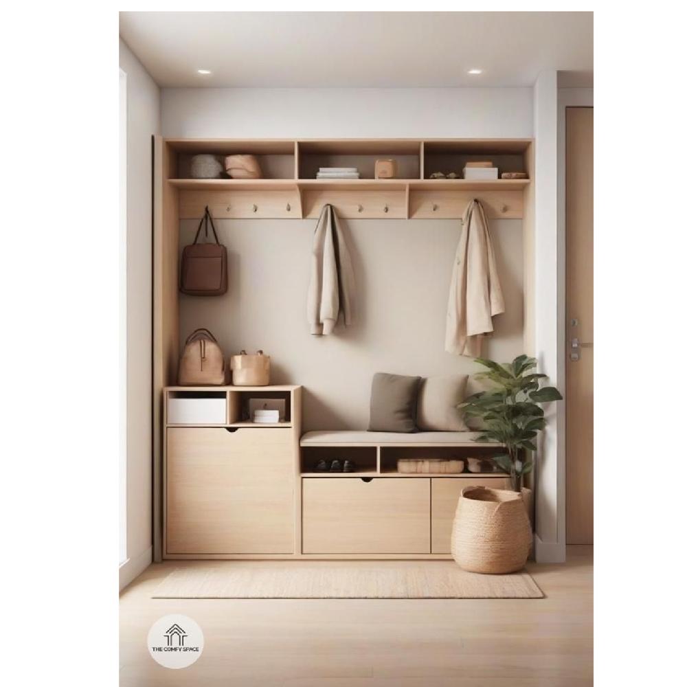 Recibidor con Perchero Elegante Charly color Damasco 3 puertas TU MESITA