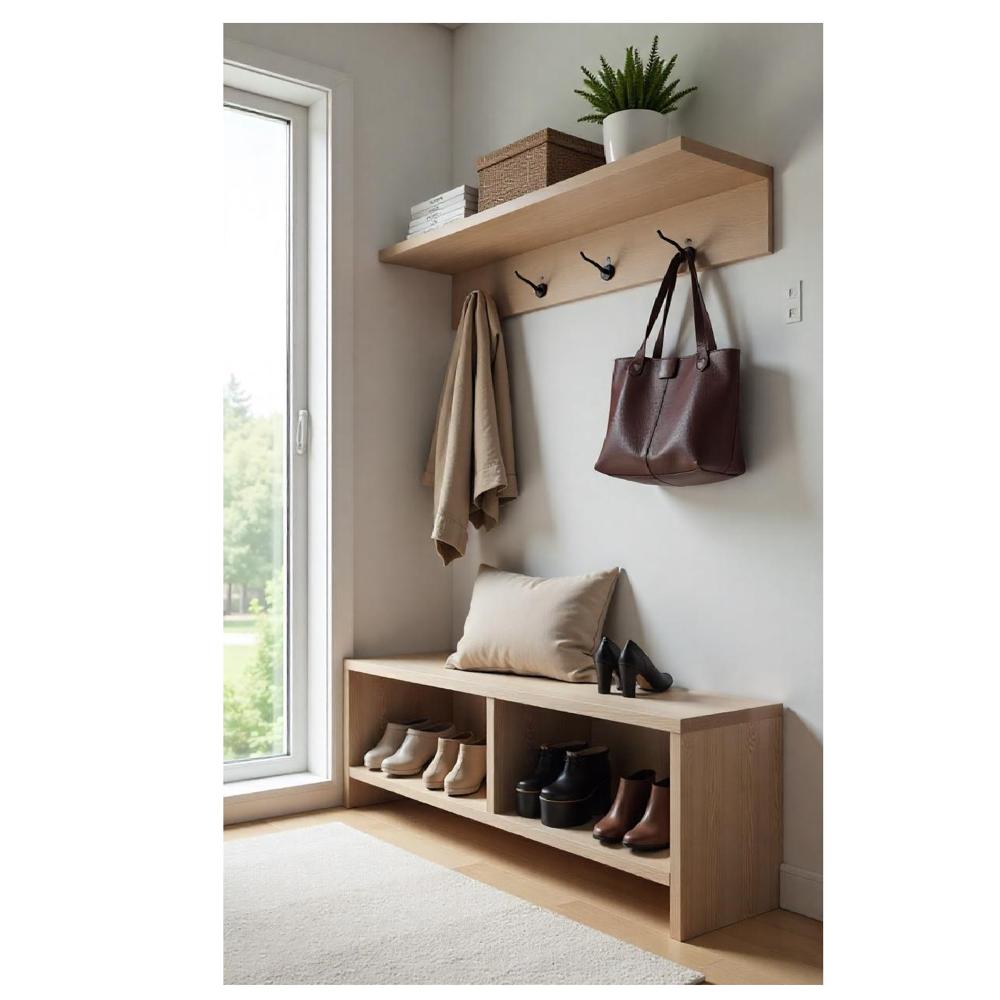 Recibidor Zapatera mas Perchero Odry color Duna TU MESITA