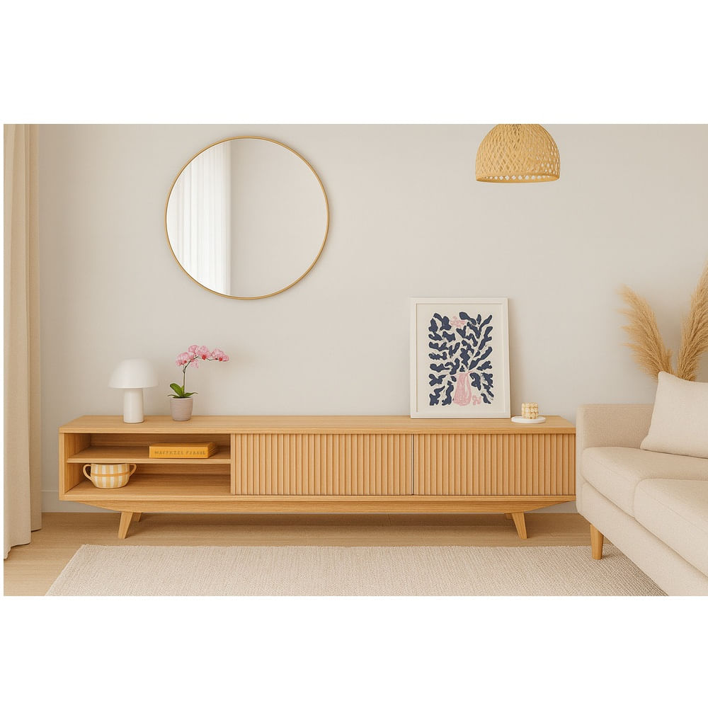 Mesa para TV Moderno Minimalista Luciano 240 cm 2 Puertas TU MESITA
