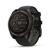 Smartwatch Running Garmin Fenix 8 47Mm Zafiro Solar Carbon/Gris Titanio (Correa Sport Negra/Gris)
