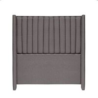 Cabecera de cama Manolo Lineal 2 Plz - Gris oscuro