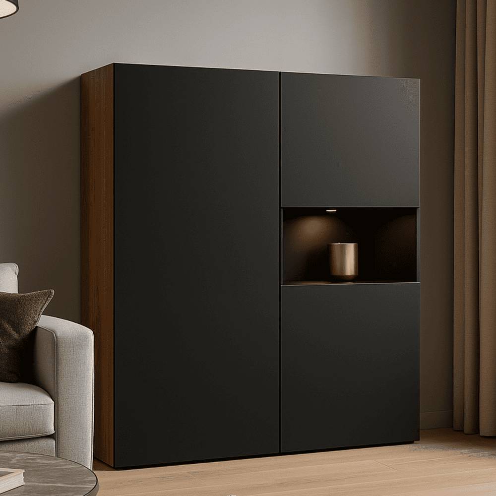 Vitrina Contemporánea Wisp Color Plomo/Gales TU MESITA